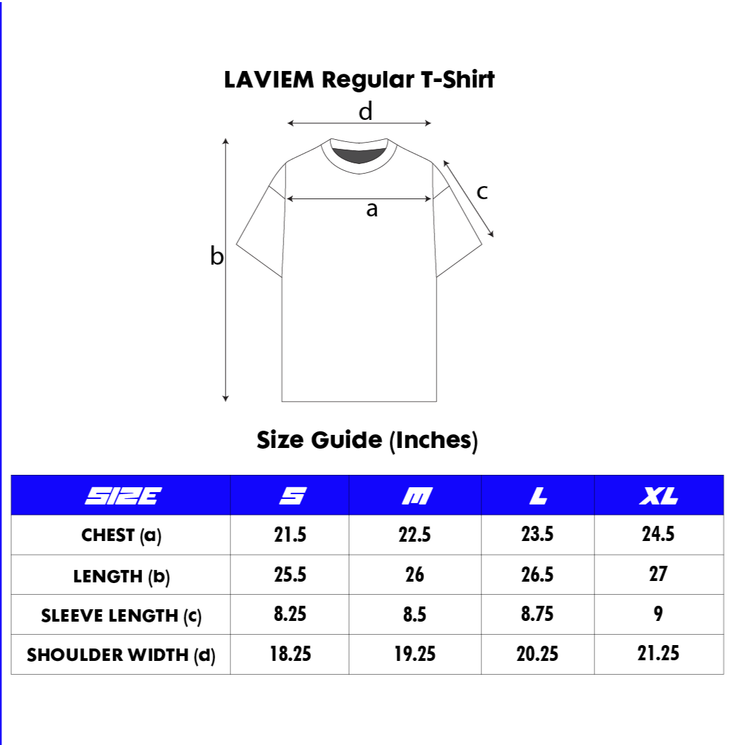 LAVIEM Regular T-shirt 100% Cotton Logo Life is Miracle Basic Tee Streetwear Vibe